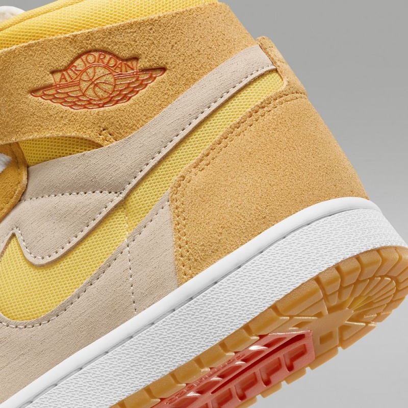 Nike Air Jordan 1 Zoom CMFT 2 Schoenen Dames Geel Lichtgeel Oranje Nederland | 283471-TBY