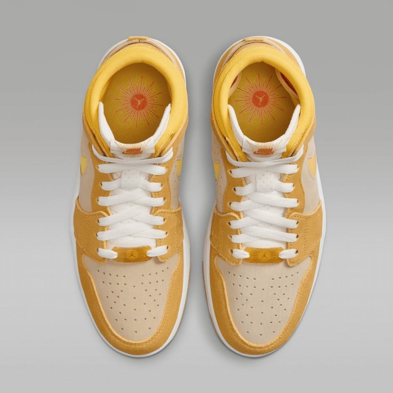 Nike Air Jordan 1 Zoom CMFT 2 Schoenen Dames Geel Lichtgeel Oranje Nederland | 283471-TBY