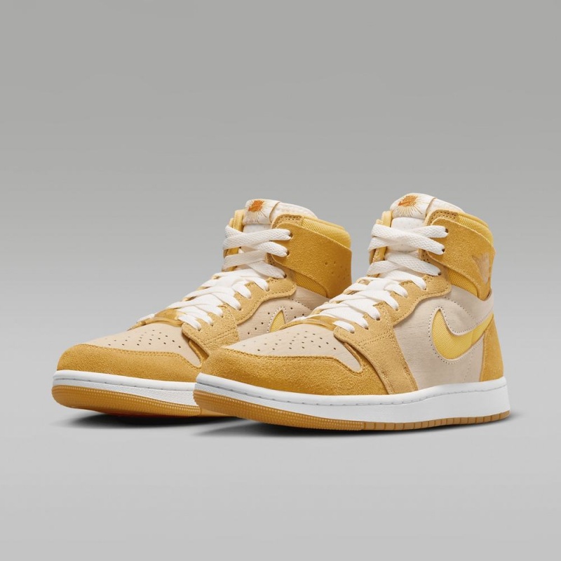 Nike Air Jordan 1 Zoom CMFT 2 Schoenen Dames Geel Lichtgeel Oranje Nederland | 283471-TBY