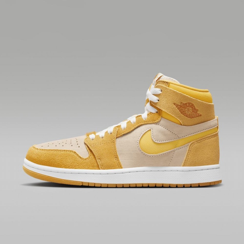 Nike Air Jordan 1 Zoom CMFT 2 Schoenen Dames Geel Lichtgeel Oranje Nederland | 283471-TBY