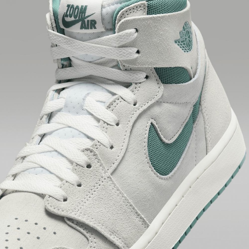 Nike Air Jordan 1 Zoom CMFT 2 Schoenen Dames Wit Lichtgroen Nederland | 239574-KFL