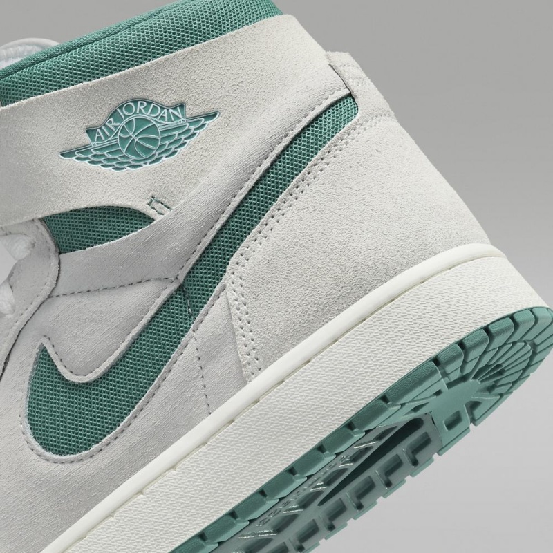 Nike Air Jordan 1 Zoom CMFT 2 Schoenen Dames Wit Lichtgroen Nederland | 239574-KFL