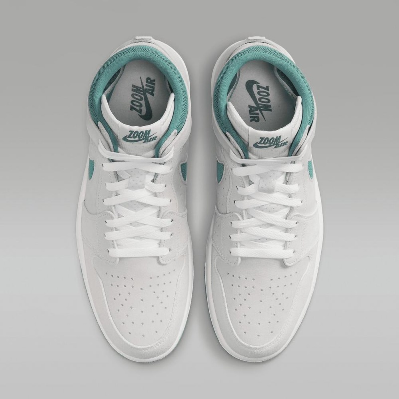 Nike Air Jordan 1 Zoom CMFT 2 Schoenen Dames Wit Lichtgroen Nederland | 239574-KFL