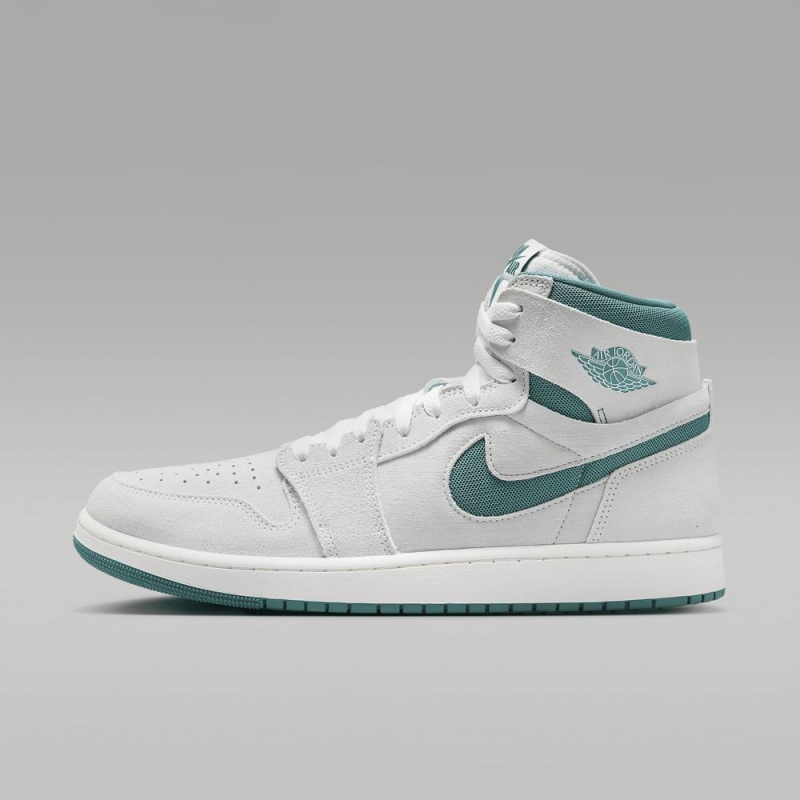 Nike Air Jordan 1 Zoom CMFT 2 Schoenen Dames Wit Lichtgroen Nederland | 239574-KFL