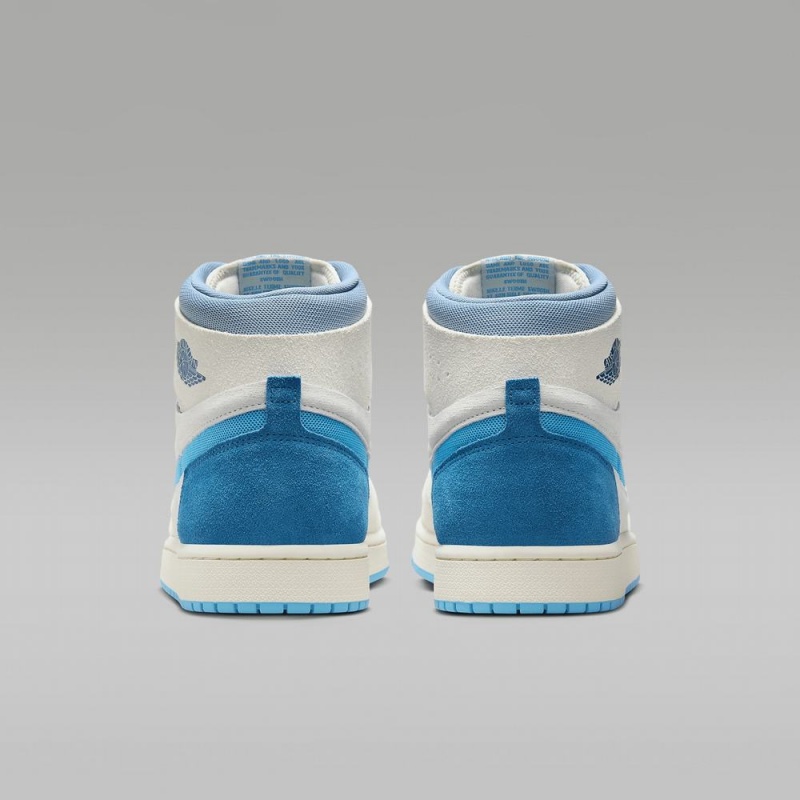 Nike Air Jordan 1 Zoom CMFT 2 Schoenen Dames Wit Lichtblauw Nederland | 572834-IES