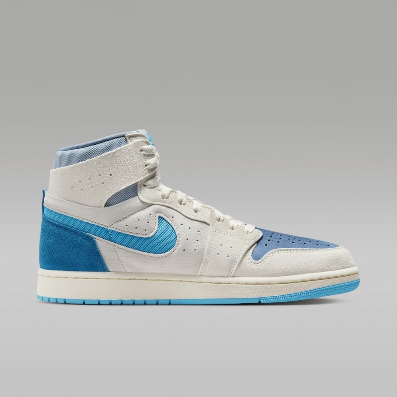 Nike Air Jordan 1 Zoom CMFT 2 Schoenen Dames Wit Lichtblauw Nederland | 572834-IES