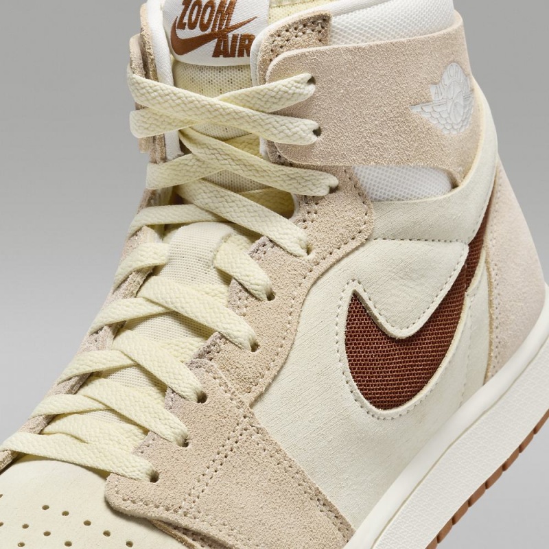 Nike Air Jordan 1 Zoom CMFT 2 Schoenen Dames Khaki Nederland | 285190-LXM