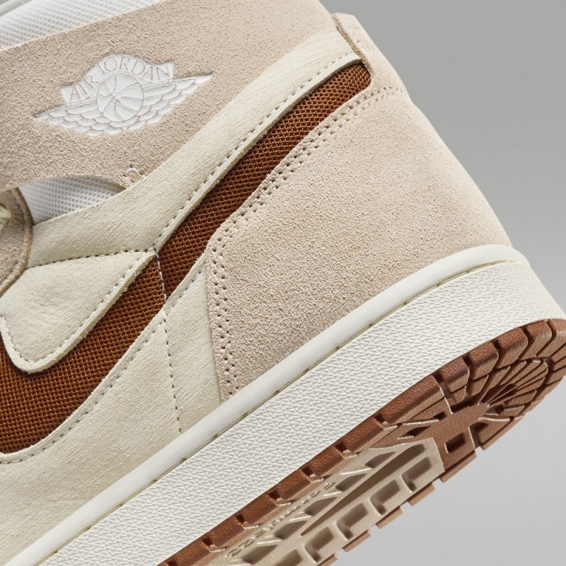 Nike Air Jordan 1 Zoom CMFT 2 Schoenen Dames Khaki Nederland | 285190-LXM
