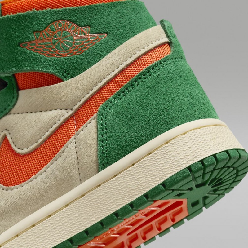 Nike Air Jordan 1 Zoom CMFT 2 Schoenen Heren Groen Oranje Nederland | 764290-FAH