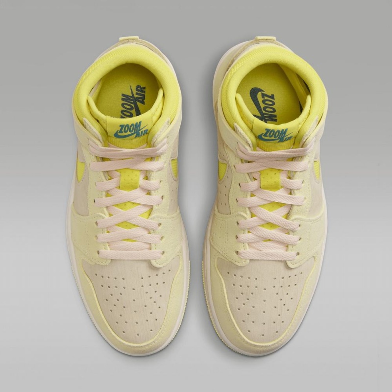 Nike Air Jordan 1 Zoom CMFT 2 Schoenen Heren Lichtgeel Nederland | 620958-LYN