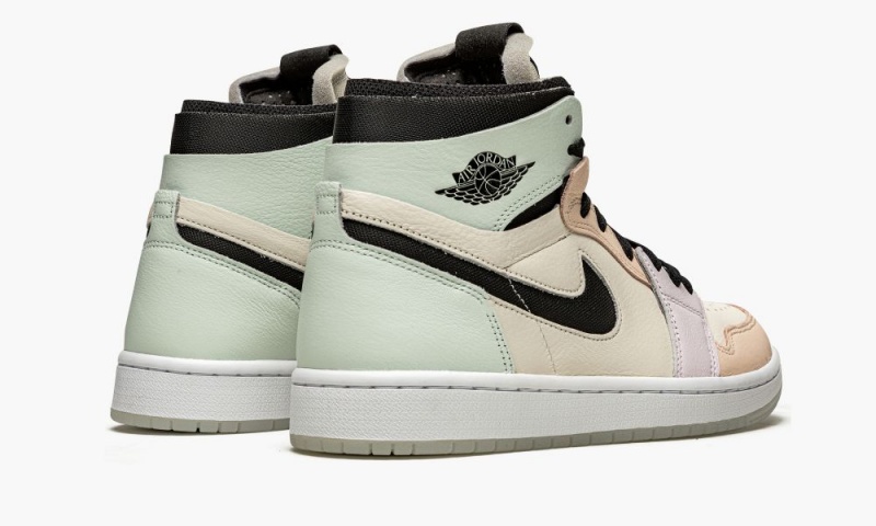 Nike Air Jordan 1 Zoom CMFT 'Easter' Schoenen Dames Wit Zwart Lichtpaars Nederland | 350821-SCQ