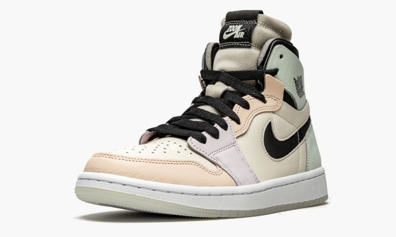 Nike Air Jordan 1 Zoom CMFT 'Easter' Schoenen Dames Wit Zwart Lichtpaars Nederland | 350821-SCQ