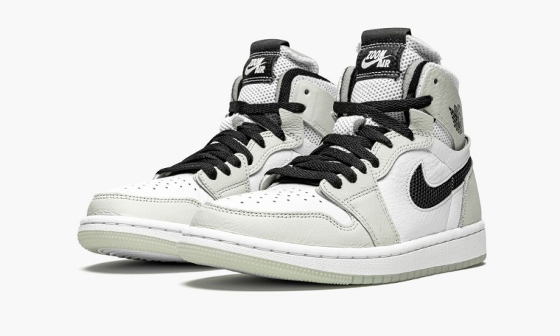 Nike Air Jordan 1 Zoom CMFT 'Light Bone' Schoenen Dames Zwart Wit Nederland | 461823-CHO
