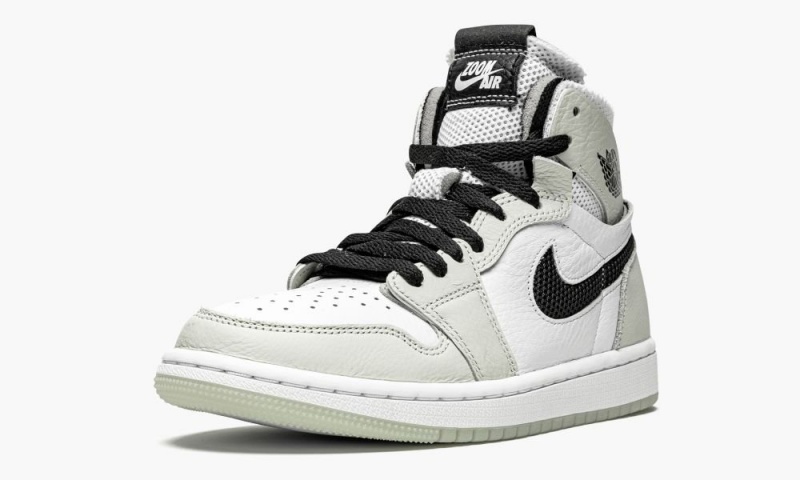 Nike Air Jordan 1 Zoom CMFT 'Light Bone' Schoenen Dames Zwart Wit Nederland | 461823-CHO