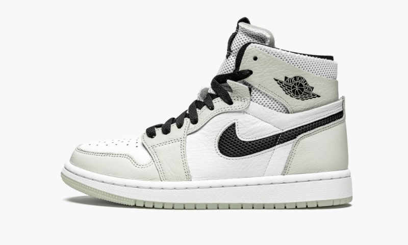 Nike Air Jordan 1 Zoom CMFT \'Light Bone\' Schoenen Dames Zwart Wit Nederland | 461823-CHO