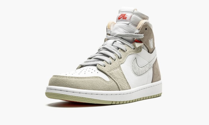 Nike Air Jordan 1 Zoom CMFT 'Olive Aura' Schoenen Dames Wit Grijs Olijfgroen Nederland | 708612-SCR