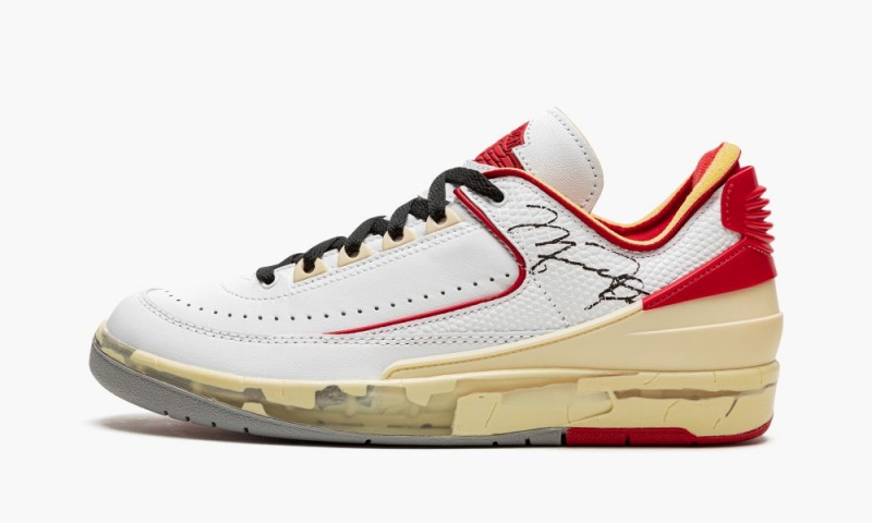 Nike Air Jordan 2 Low OG SP \'Off-White - Chicago\' Schoenen Heren Wit Zwart Rood Nederland | 570142-UDA