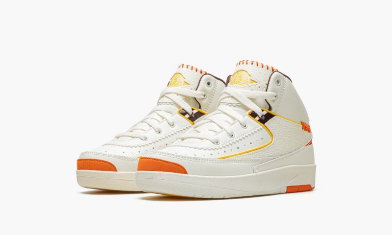 Nike Air Jordan 2 PS 'Maison Chateau Rouge' Schoenen Kinderen Wit Oranje Nederland | 819370-ZGR