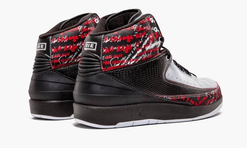 Nike Air Jordan 2 Retro 'Eminem' Schoenen Heren Zwart Rood Grijs Nederland | 490327-FCP