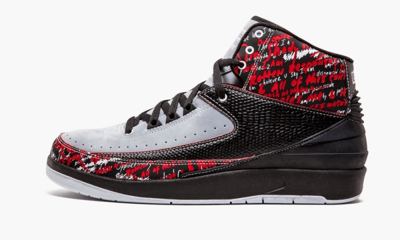 Nike Air Jordan 2 Retro \'Eminem\' Schoenen Heren Zwart Rood Grijs Nederland | 490327-FCP
