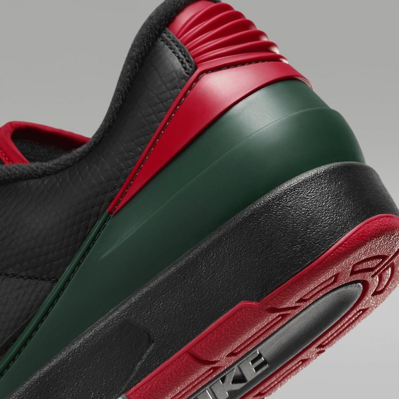 Nike Air Jordan 2 Retro Low Schoenen Heren Zwart Rood Nederland | 532870-CNB