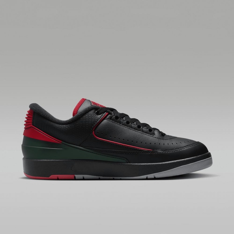 Nike Air Jordan 2 Retro Low Schoenen Heren Zwart Rood Nederland | 532870-CNB