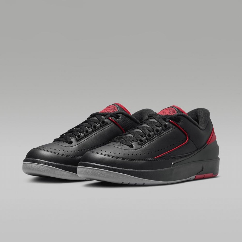 Nike Air Jordan 2 Retro Low Schoenen Heren Zwart Rood Nederland | 532870-CNB