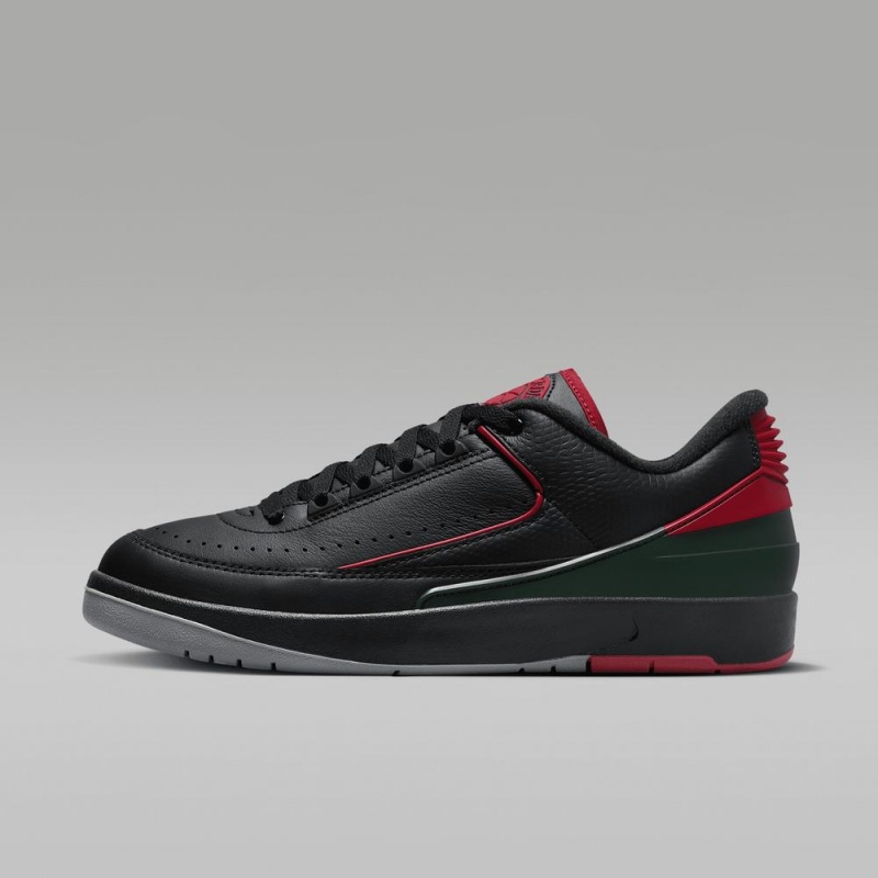 Nike Air Jordan 2 Retro Low Schoenen Heren Zwart Rood Nederland | 532870-CNB