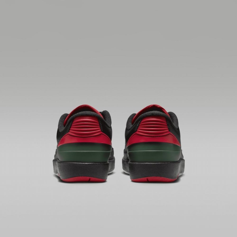 Nike Air Jordan 2 Retro Low Schoenen Kinderen Zwart Grijs Rood Nederland | 346295-HJQ