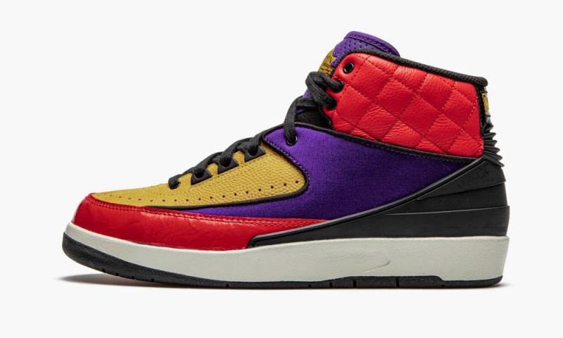 Nike Air Jordan 2 Retro \'Multicolor\' Schoenen Dames Rood Zwart Oranje Nederland | 390486-QRE