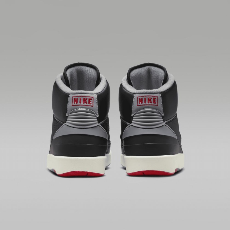 Nike Air Jordan 2 Retro Schoenen Heren Zwart Rood Grijs Nederland | 586237-LZB