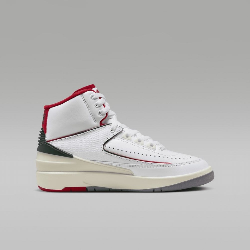 Nike Air Jordan 2 Retro Schoenen Kinderen Wit Rood Nederland | 932147-QOF