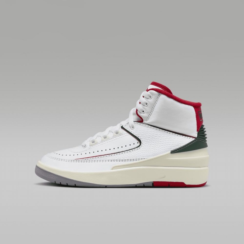 Nike Air Jordan 2 Retro Schoenen Kinderen Wit Rood Nederland | 932147-QOF