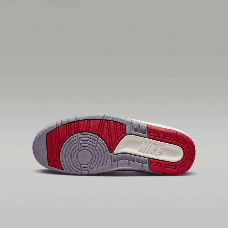 Nike Air Jordan 2 Retro Schoenen Kinderen Zwart Rood Grijs Nederland | 806529-LFQ