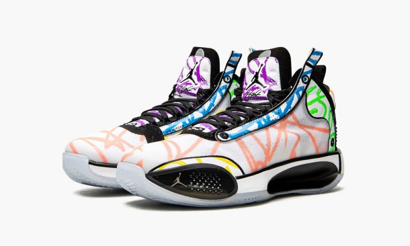 Nike Air Jordan 34 GS 'Zion Williamson Coloring Book' Schoenen Kinderen Wit Zwart Gekleurd Nederland | 307214-YCL