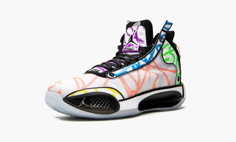 Nike Air Jordan 34 GS 'Zion Williamson Coloring Book' Schoenen Kinderen Wit Zwart Gekleurd Nederland | 307214-YCL