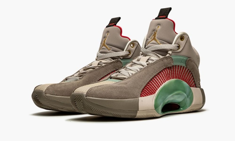 Nike Air Jordan 35 SP 'Clot - Terra Cotta' Schoenen Heren Grijs Metal Goud Nederland | 042785-JCL