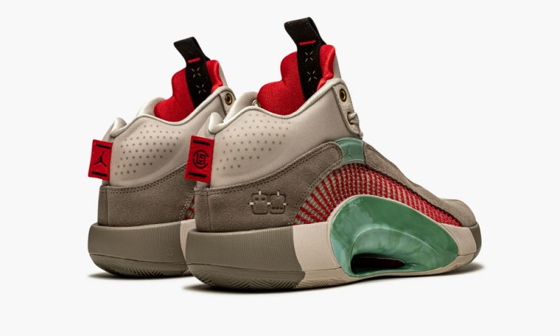 Nike Air Jordan 35 SP 'Clot - Terra Cotta' Schoenen Heren Grijs Metal Goud Nederland | 042785-JCL