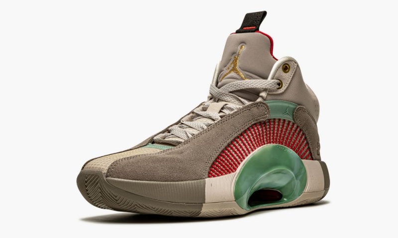 Nike Air Jordan 35 SP 'Clot - Terra Cotta' Schoenen Heren Grijs Metal Goud Nederland | 042785-JCL
