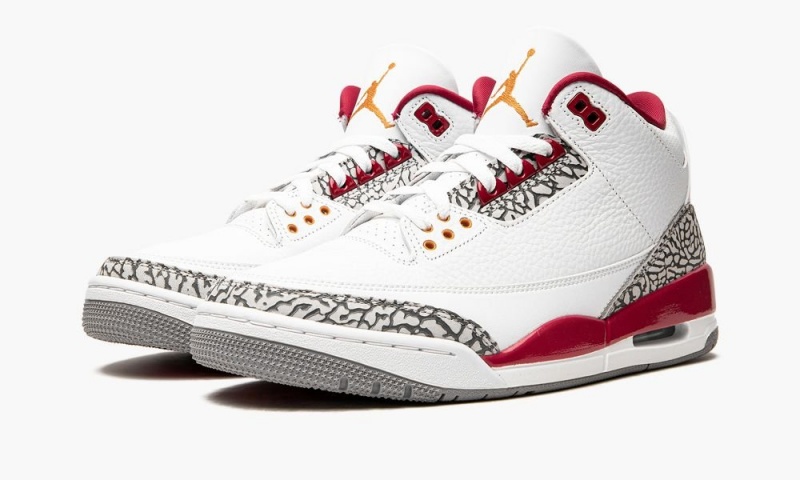 Nike Air Jordan 3 'Cardinal' Schoenen Heren Wit Diepgeel Rood Nederland | 351024-JCP