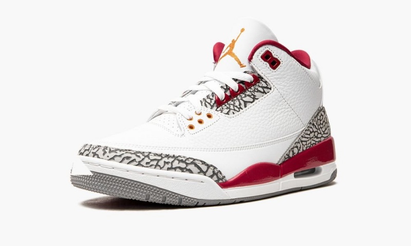 Nike Air Jordan 3 'Cardinal' Schoenen Heren Wit Diepgeel Rood Nederland | 351024-JCP