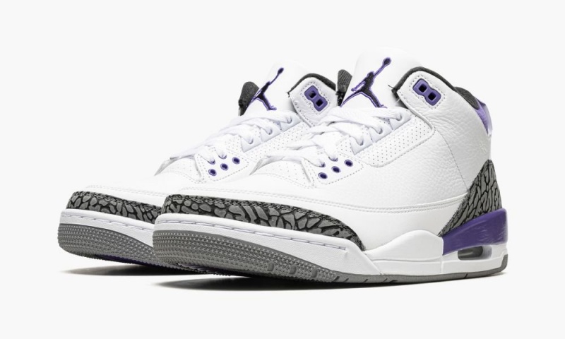 Nike Air Jordan 3 'Dark Iris' Schoenen Heren Wit Zwart Nederland | 452968-TQL