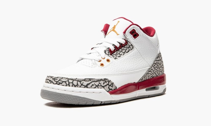 Nike Air Jordan 3 GS 'Cardinal' Schoenen Kinderen Wit Diepgeel Rood Nederland | 710483-JQW