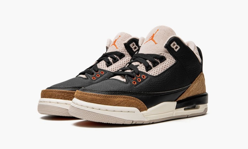 Nike Air Jordan 3 GS 'Desert Elephant' Schoenen Kinderen Zwart Oranje Khaki Grijs Nederland | 278941-MLV