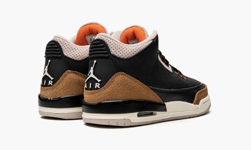 Nike Air Jordan 3 GS 'Desert Elephant' Schoenen Kinderen Zwart Oranje Khaki Grijs Nederland | 278941-MLV
