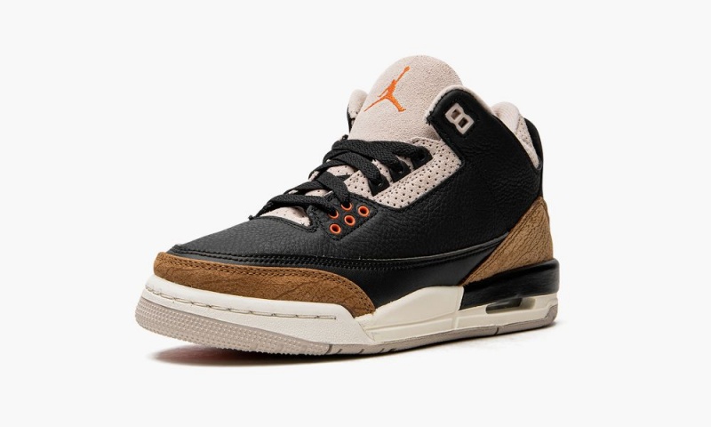 Nike Air Jordan 3 GS 'Desert Elephant' Schoenen Kinderen Zwart Oranje Khaki Grijs Nederland | 278941-MLV