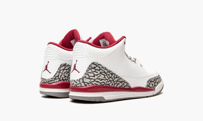 Nike Air Jordan 3 PS 'Cardinal' Schoenen Kinderen Wit Diepgeel Rood Nederland | 194236-MOH