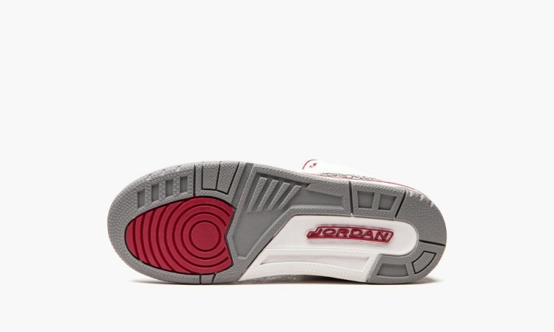 Nike Air Jordan 3 PS 'Cardinal' Schoenen Kinderen Wit Diepgeel Rood Nederland | 194236-MOH