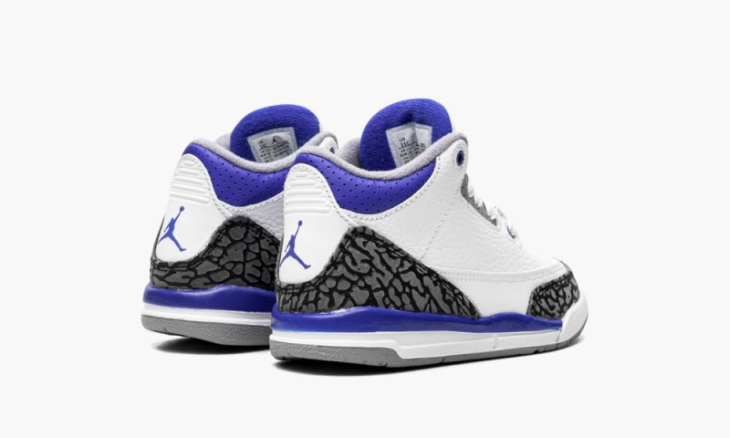Nike Air Jordan 3 PS 'Racer Blue' Schoenen Kinderen Wit Zwart Grijs Nederland | 871396-QVG