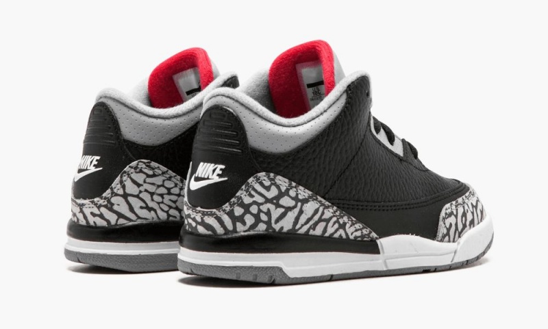 Nike Air Jordan 3 Retro BT 'Black Cement' Schoenen Kinderen Zwart Rood Grijs Nederland | 245918-VEF